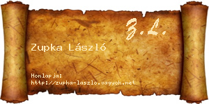 Zupka László névjegykártya