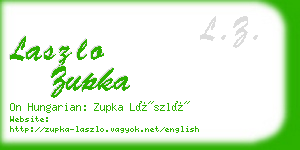 laszlo zupka business card